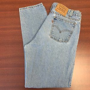Vintage 550 Levi's USA Made Orange Tab Taper Leg